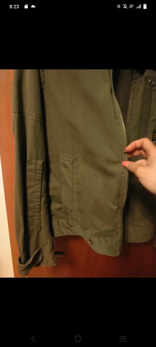 Chaqueta militar verde hombre
