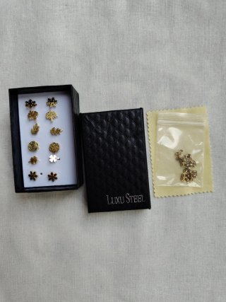 Set 6 pares pendientes Luxu Steel