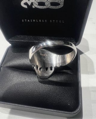 Anello MOD Teschio Biker Acciaio Argento