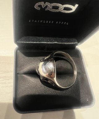 Anello MOD Teschio Biker Acciaio Argento