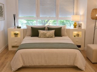 Cabecero Cama 150cm Beige/Blanco