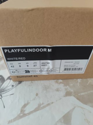 Zapatillas Hummel Indoor Blancas y Rojas