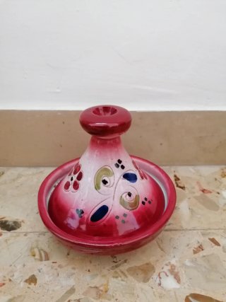 Mini tajine artigianale in terracotta smaltata.