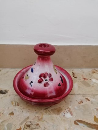 Mini tajine artigianale in terracotta smaltata.