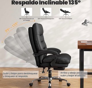 Silla de oficina ergonómica negra