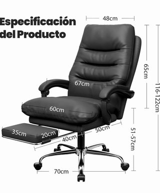 Silla de oficina ergonómica negra