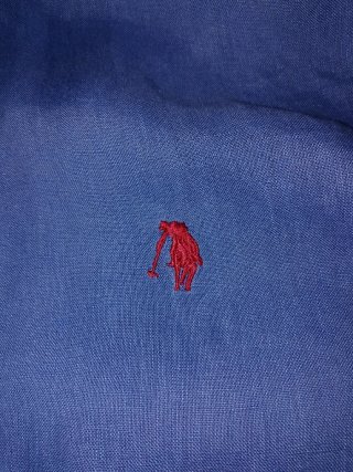 Camicia Lino Polo Ralph Lauren Azzurra Regular Fit