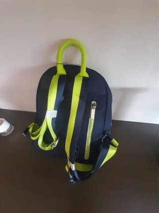 Mochila pequeña Privata azul y verde