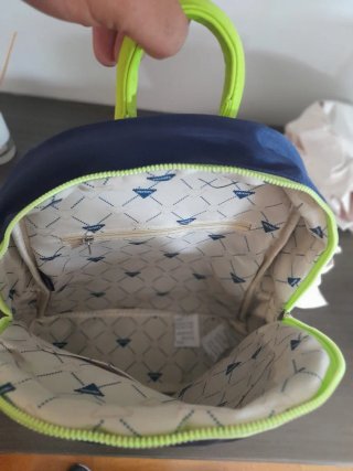 Mochila pequeña Privata azul y verde