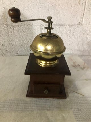 Macina Caffè Vintage Legno Ottone