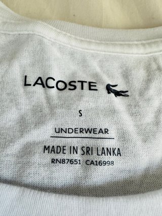 Camisetas Lacoste Blancas Nuevas lote de 3