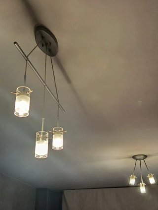 Lámparas LED de cristal y metal