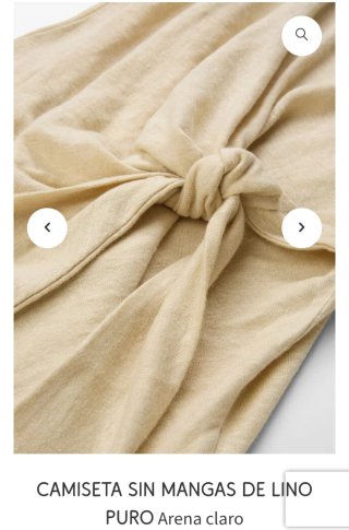 Camiseta Lino Bonprix Talla 48 Beige Nueva