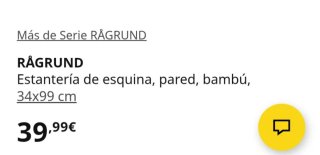 Estantería Esquina Bambú IKEA 4 Niveles