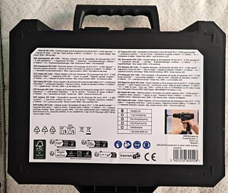 Taladro Grundig 20V con maletín y accesorios