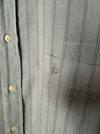 Camisa Roccobarocco Vintage Y2K L Gris Rayas