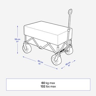 Carro plegable de camping todoterreno para transporte max