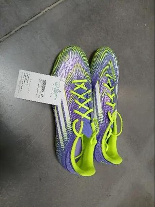 Botas de fútbol F50 League FG/MG Adulto Violeta/Amarillo