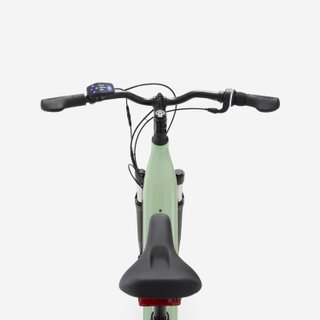 Bicicleta Trekking Eléctrica Cuadro Bajo E-Actv 100 Almendra