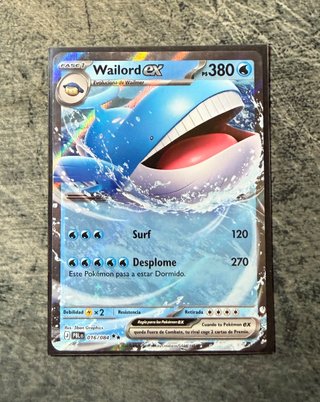 Wailord EX Oscuridad Absoluta Carta Pokemon