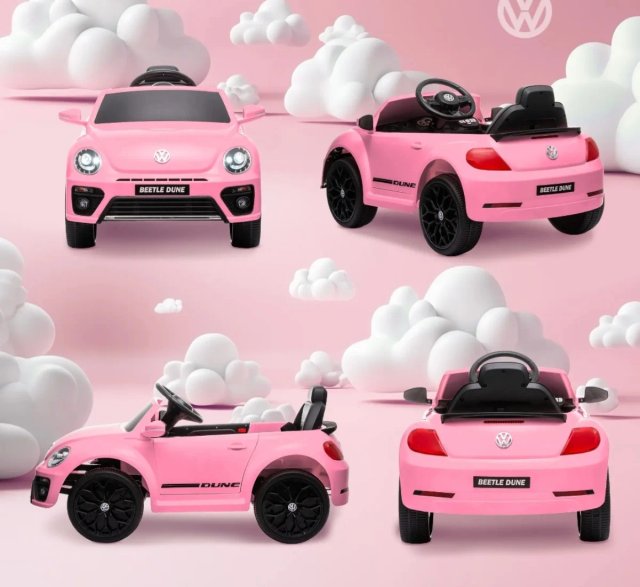 Coche Eléctrico VW Beetle  Rosa