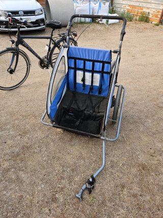 Remolque Bicicleta Infantil Azul