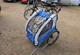 Remolque Bicicleta Infantil Azul