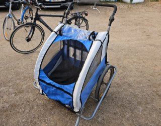 Remolque Bicicleta Infantil Azul