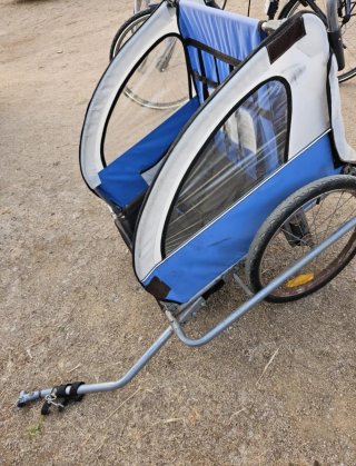 Remolque Bicicleta Infantil Azul