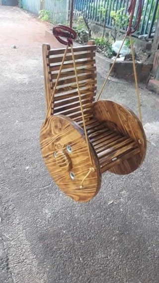Columpio Artesanal Caballo Silla Madera