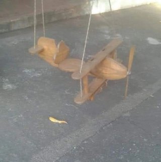 Columpio Artesanal Caballo Silla Madera