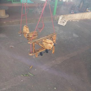 Columpio Artesanal Caballo Silla Madera