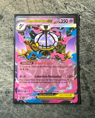 Mega Chandelure EX Oscuridad Absoluta Carta Pokemo