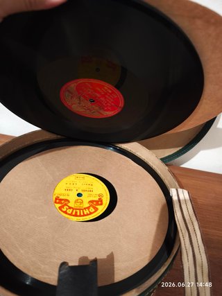 Estuche Vintage 30 Discos Gramófono coleccionistas
