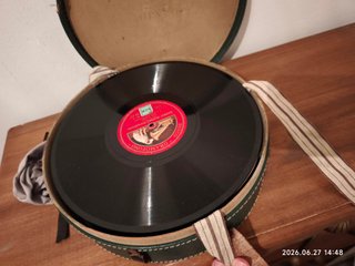 Estuche Vintage 30 Discos Gramófono coleccionistas