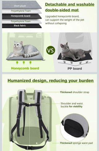 Mochila Transportín Perros/Gatos Pecute XL