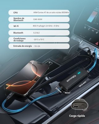 OTTOCAST MIRROR TOUCH CARPLAY ANDROID AUTO