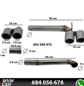 Silencioso escape trasero BMW Serie 3 F30 F31 look