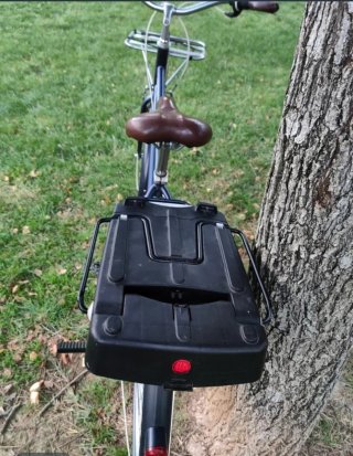 Bicicleta urbana con silla infantil