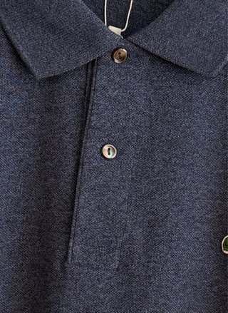 Polo Lacoste Azul Gris jaspeado Talla L