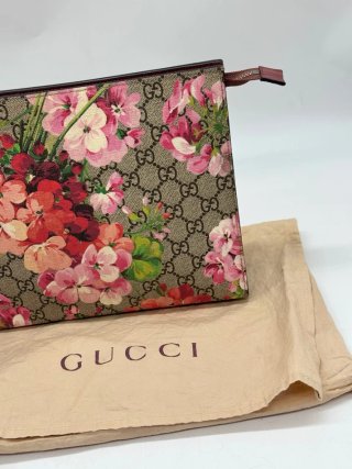 Pochette Gucci GG Supreme Blooms Rosa