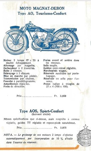 Magnat-Debon AOS Sport-Confort 250cc (1929)