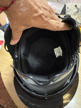 Casco Moto Cuero Retro Alemán Abierto