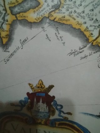 Cuadro antiguo mapa Valentia
