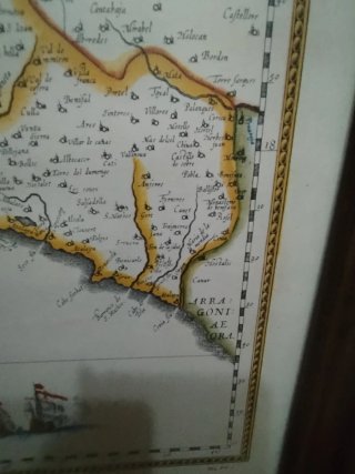 Cuadro antiguo mapa Valentia