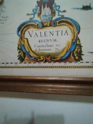 Cuadro antiguo mapa Valentia