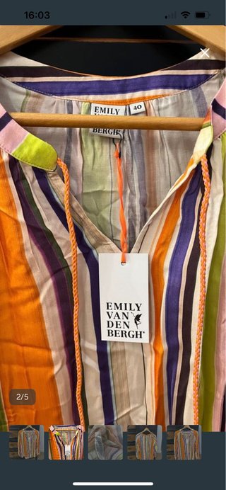 Blusa Emily Van Den Bergh Rayas Multicolor