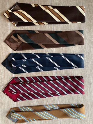 Lote 5 corbatas vintage rayas