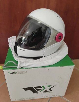 Casco Tonfly TFX Full Face Bianco