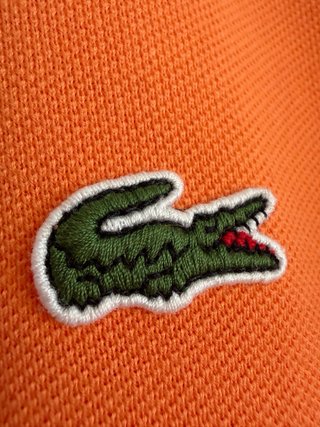 Polo Lacoste Slim fit Naranja pastel talla M
